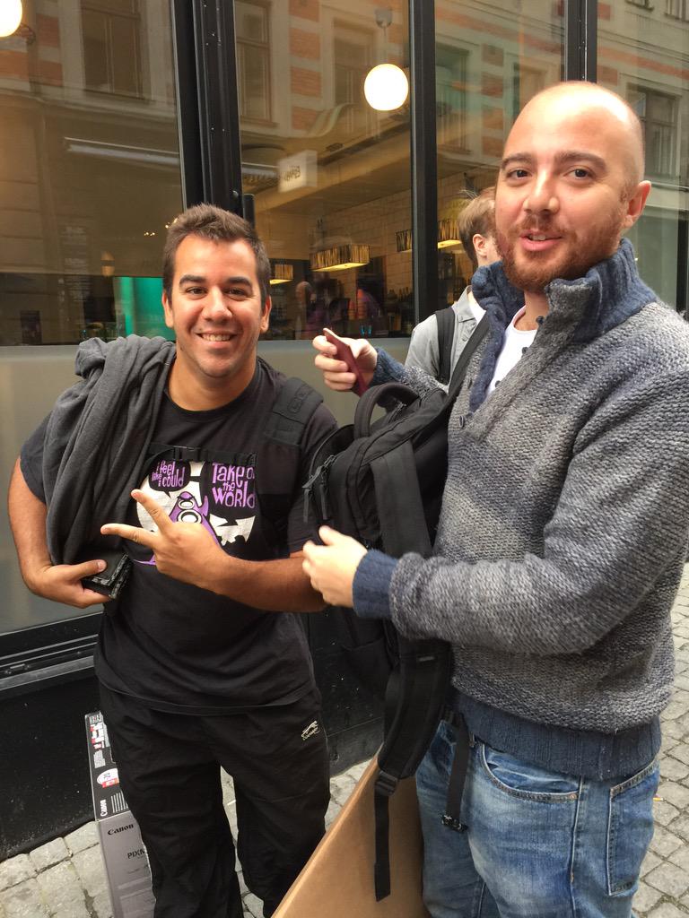 Our #BattleHack veterans <a href="/goofyahead/">Alejandro Vidal</a> and <a href="/elchudi/">elchudi</a> are ready to rock in Stockholm! Keen to see what they will build!