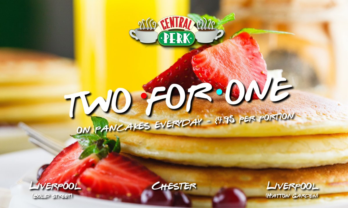 CentralPerkLiv's tweet photo. Oops! We almost forgot! It’s pancakes on 2 for 1 until the end of September! http://t.co/nI2L7hcqrA