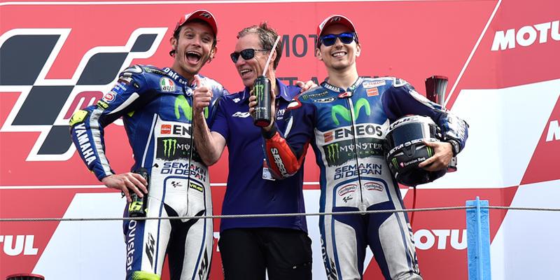 Retweet tweet ini jika kalian ingin <a href="/lorenzo99/">Jorge Lorenzo</a> &amp; <a href="/ValeYellow46/">Valentino Rossi</a> podium di #SanMarinoGP esok!