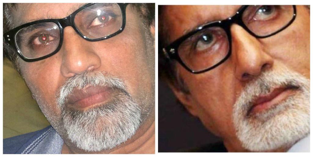 Happy birthday, Dad! On the left is my Dad & on the right is Bollywood actor, Amitabh Bachchan.

Yes, they lookalike! 