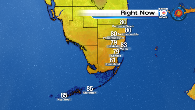 MUGGY MORNING - Most of South Florida waking up to the mid and low 80s with mostly cloudy skies. #Flwx http://t.co/drt6r2m9Jj
