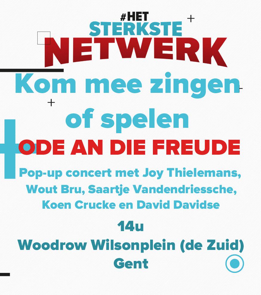 Kan je zingen, fluiten of gewoon neuriën? Kom dan straks om 14u naar het Woodrow Wilsonplein in Gent!