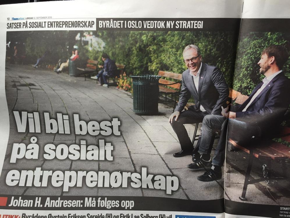 Det at Oslo Kommune vedtar en slik ambisjon, og at Finansavisen omtaler det, viser #sosent sin fremmarsj