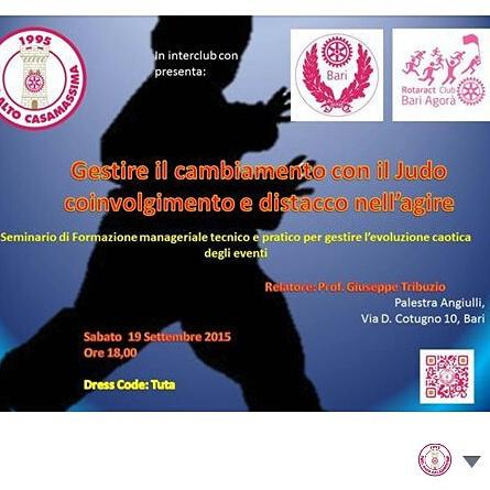 racbarialtoC's tweet photo. Il #barialtocasamassima vi aspetta il #19settembre2015 con il seminario  sull'arte del #Judo ! #followus #rotaract http://t.co/4IWLdgiip6
