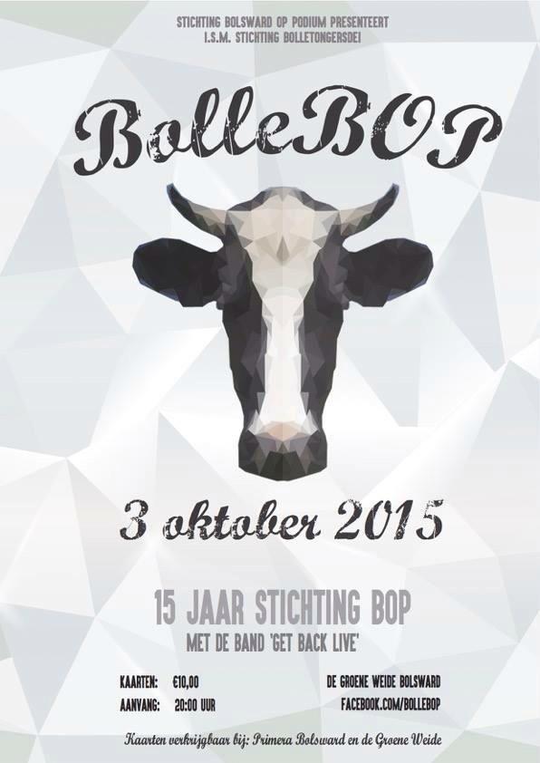Afsluit morgen 20u jarige <a href="/BOP_Bolsward/">Stichting BOP</a> in Groene Weide met #Bollebop en geweldige band!  Wees er snel bij, vol=vol!