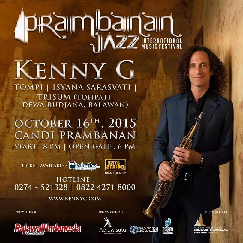 Oct 16, 2015 | #PrambananJazz w/ <a href="/officialkennyg/">Kenny G</a> <a href="/dr_tompi/">dr tompi spBP</a> <a href="/isyanasarasvati/">Isyana Sarasvati</a> <a href="/tohpati/">tohpati ario</a> <a href="/dewabudjana/">Dewa Budjana</a> <a href="/balawanguitar/">balawanguitar</a>