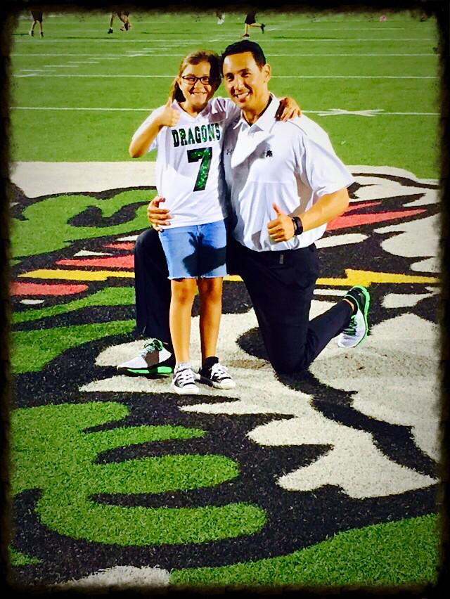 MarkHum7's tweet photo. Friday night with my favorite girl in a packed house with a WIN! Dragons 52 Lee 14 #protectthishouse #Hum7 #SLC http://t.co/6bX5xIY0X2