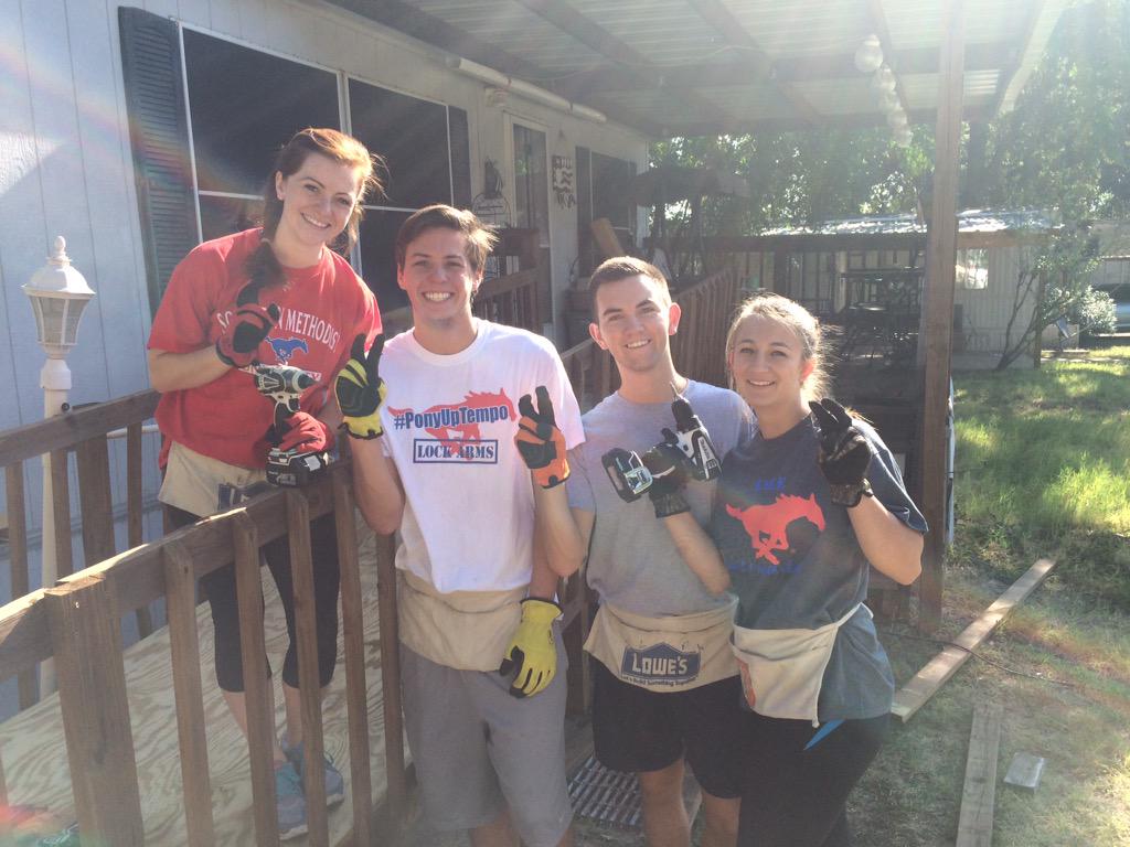 lyleengineering's tweet photo. Lyle Ambassadors helping the community w/ Dallas Ramps before the @SMUfootball game! #IamLyleEngineering #ChooseLyle http://t.co/jvH9YBCjM9
