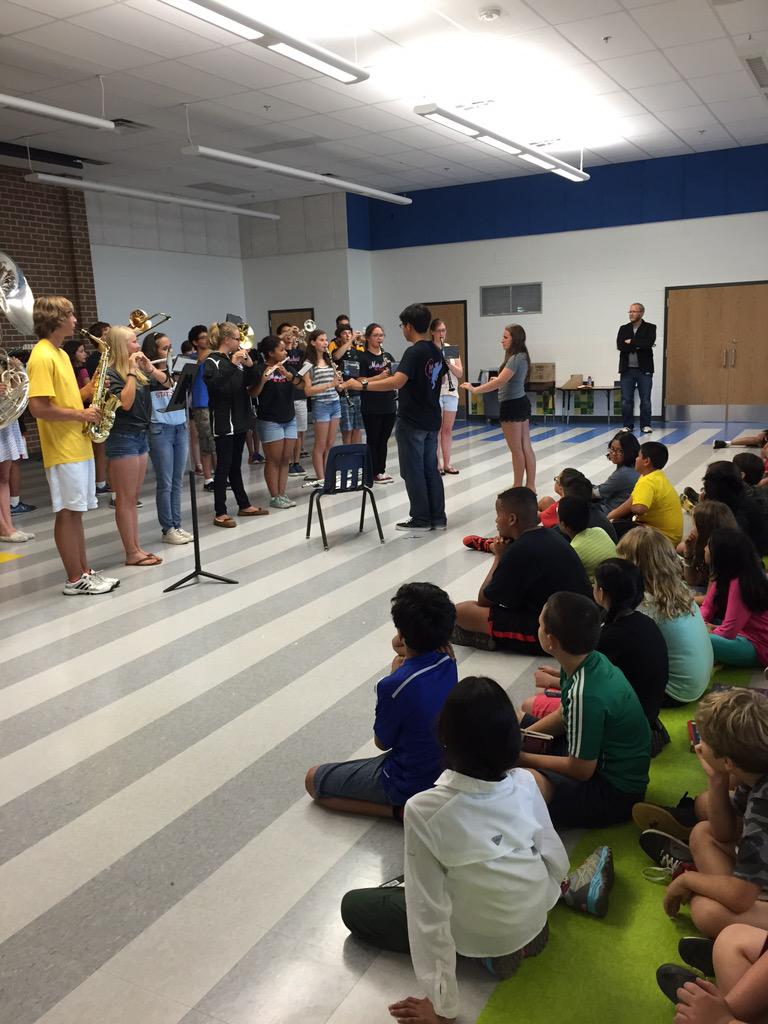 WestgateElem's tweet image. The @MStatesmen band wow&apos;ed us at the band and strings recruitment event at Westgate!  #joinband #joinstrings