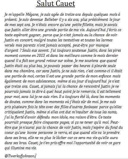 fznty_'s tweet photo. @cauetofficiel #justinbieberchezcauetsurNrj 
Je t'en pris Cauet, tu es la seule personne qui peut m'aider.. http://t.co/HtcrgRa4Ow