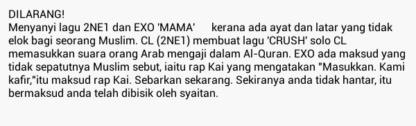 faizAt__'s tweet photo. Boikot EXO. Boikot korea. Tak tahu lirik bbajet nyanyi orang Malaysia nim. Pastu kafir tanpa sengaja. #bigclaps http://t.co/oixgfem2Cc