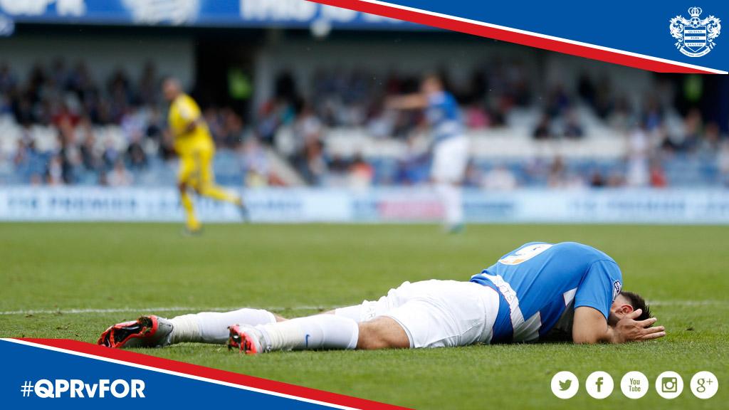 QPR's tweet photo. REPORT: 10-man #QPR's winning run in the @SkyBetChamp is ended at Loftus Road: http://t.co/t0ylzKfVfy #QPRvFOR http://t.co/ZNiWcEBYWF