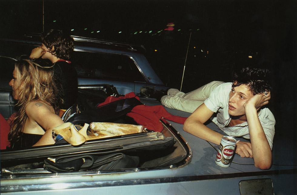 HAPPY BIRTHDAY, NAN GOLDIN ! Photo: © Nan Goldin | French Chris at the drive-in, NJ. 1979. 