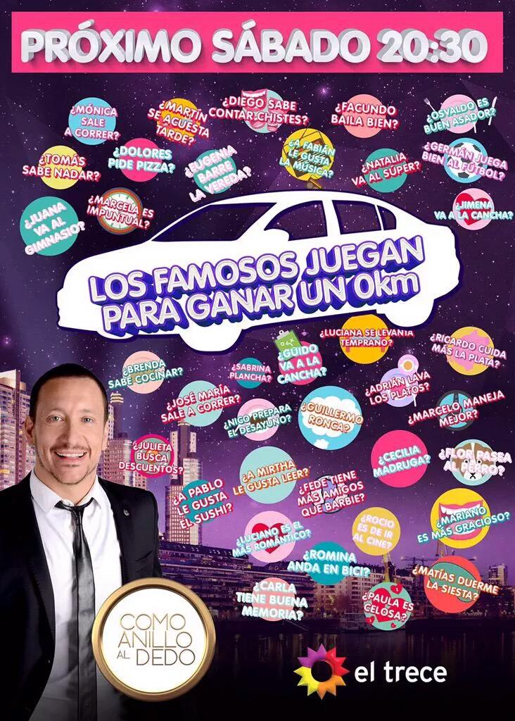 Ahora sí! Proximo Sábado 20:30hs arrancamos con #ComoAnilloAlDedo por <a href="/eltreceoficial/">eltrece</a> Muy emocionado! Cc <a href="/Vanebafaro/">Vanesa Bafaro</a>