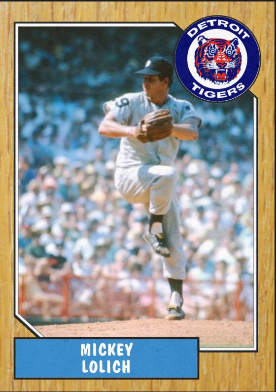 Happy 75th birthday to Mickey Lolich. Underrated pitcher because he was just short of 300 W & 3000 Ks. 