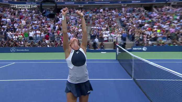 SkySportsTennis's tweet photo. GRAND SLAM CHAMPION.

It's a maiden major for @flavia_pennetta.

#BigAppleDreaming http://t.co/WDzo3iokQA