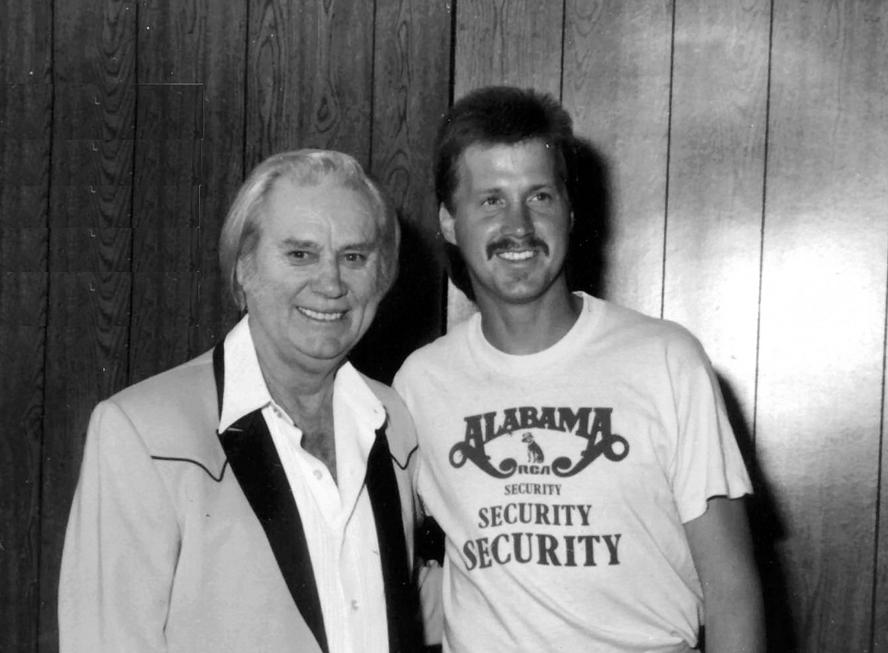 Happy Birthday George Jones, greatest country singer ever. George and I backstage.  