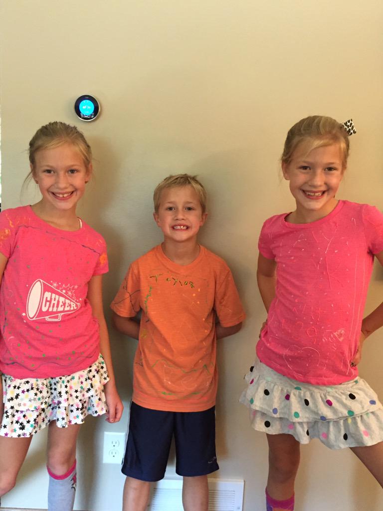 <a href="/taylorswift13/">Taylor Swift</a> Natalie, David and Ashley are excited for their first concert ever tomorrow night, they made shirts!