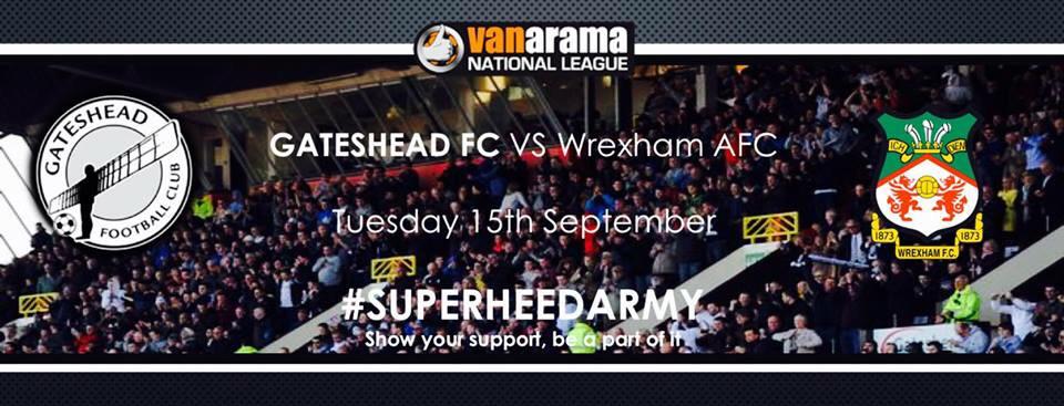 andymason86's tweet image. @GatesheadFC v @Wrexham_AFC Tuesday night BE THERE! #projectpromotion