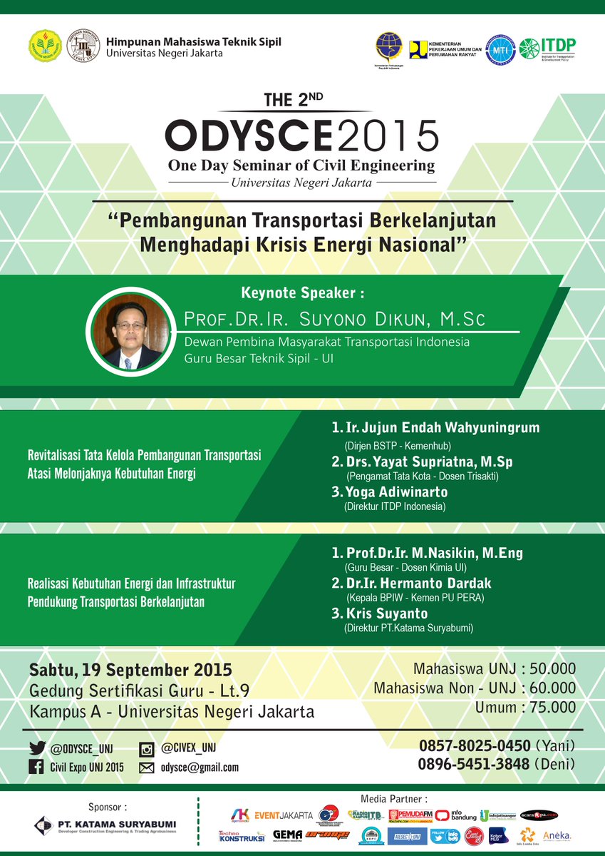 ODYSCE_UNJ's tweet photo. Jangan lupa 19 September 2015! ada Seminar Nasional [ODYSCE - UNJ] 2015! Yuk, diagendakan! @redaksigemapnj http://t.co/qliCiHQ81H