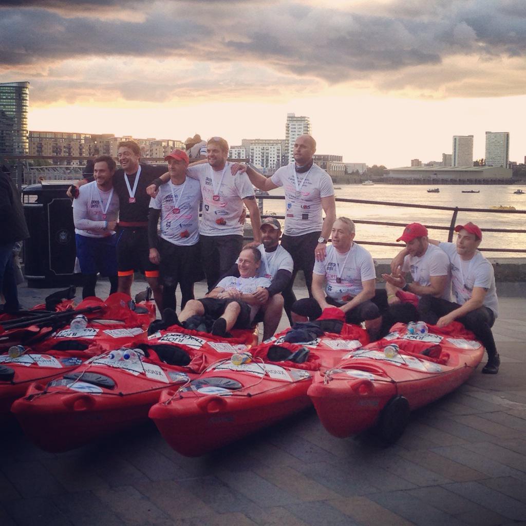 HavensHosEvents's tweet photo. A group of supporters have just completed a kayak challenge from Bristol to London in 4 days! Well done @B_2_S http://t.co/HynIWzkQvi