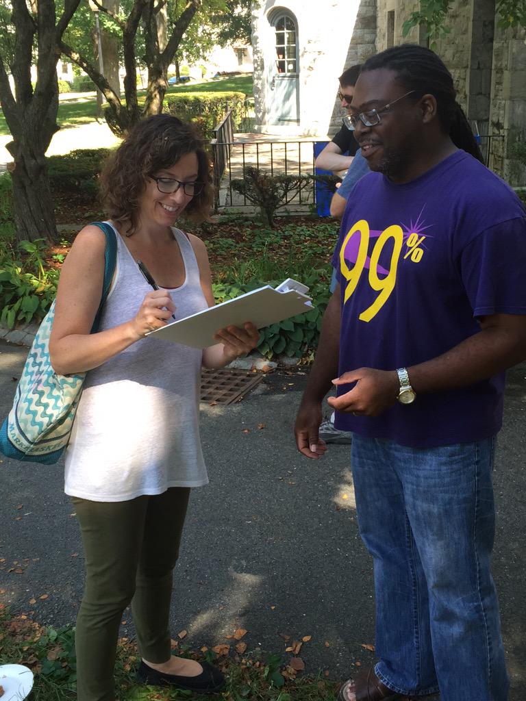 NilssonCarl's tweet photo. Great collecting signatures for the @RaiseUpMA amendment at the @SomervilleDems picnic w/ @1199mass http://t.co/RV0cWt9NSU