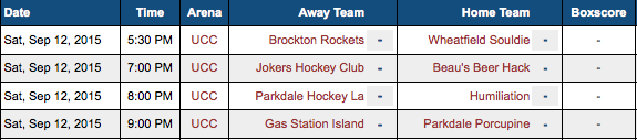 TheUUHA's tweet photo. New season begins!
Brockton v Wheatfield
JokersHC v @HackHC
@ParkdaleLads v @The_Humiliation 
@GSIslanders v Porcs http://t.co/HyeSDWe3kB