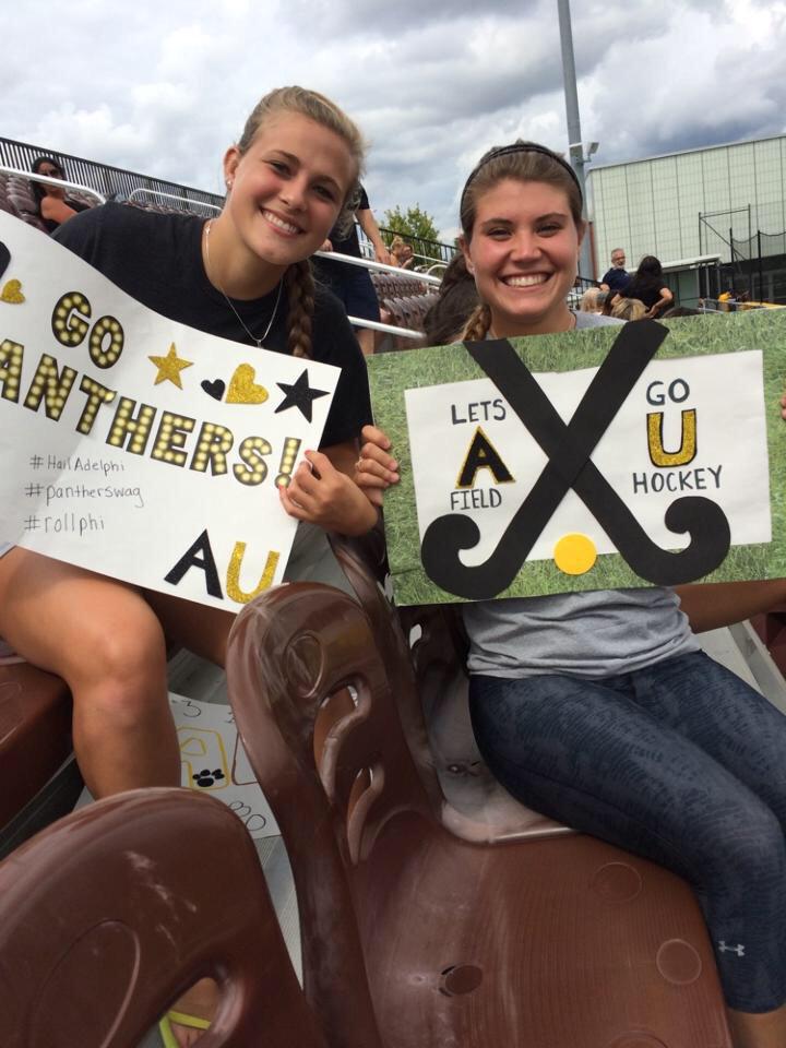 CoachNasti's tweet photo. Our family extends beyond our team. Congrats on the win @AUFieldHockey! #athletes4athletes #HailAdelphi #GoPanthers http://t.co/16NSduv4CE