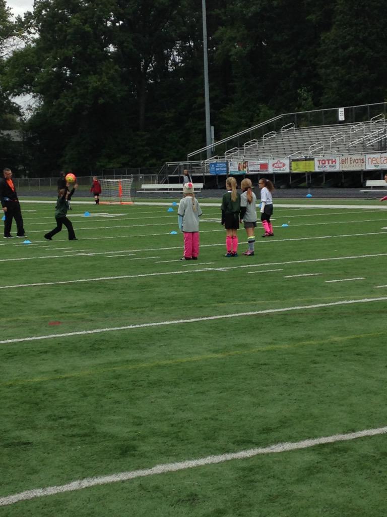 Kick4theCureGHS's tweet photo. GSA "little ones" on the turf at #KickfortheCure http://t.co/MoWTiAVhc5