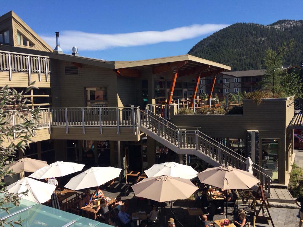 One of the last patio days this year. Come grab a slice of sunshine! #Banff #beer #pizza #sun #weekend #ironmanbanff