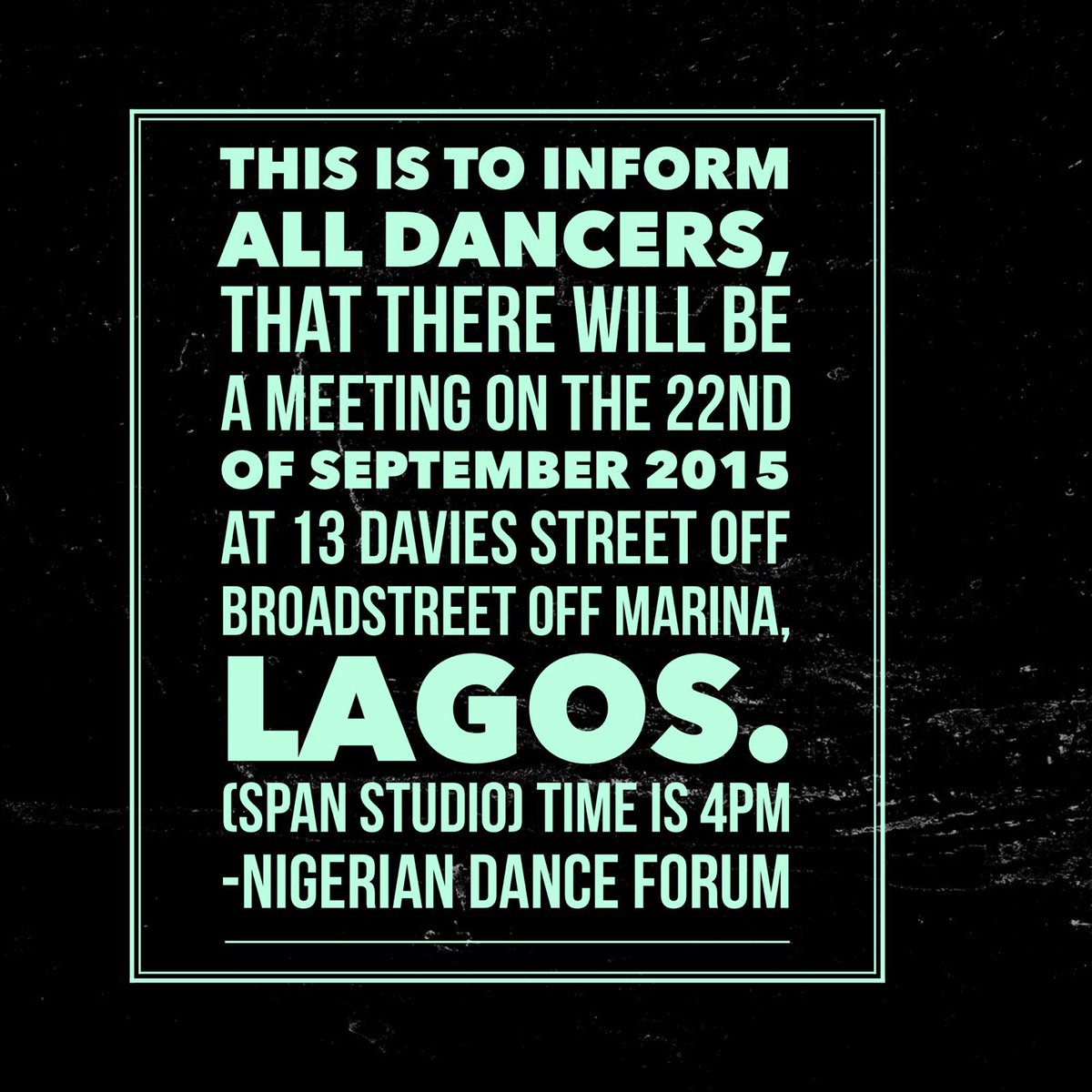 DanceCordinator's tweet image. Coming up meeting for all dancers in lagos..dont miss it..be there...!!!