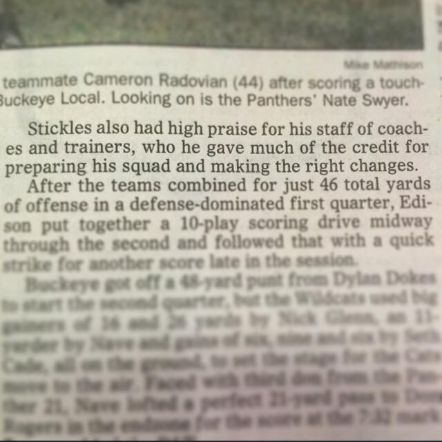 Getting a s/o from the head coach in the paper! 👌🏽☺️ Not an .<a href="/ATprobs/">AT Probs</a> !!