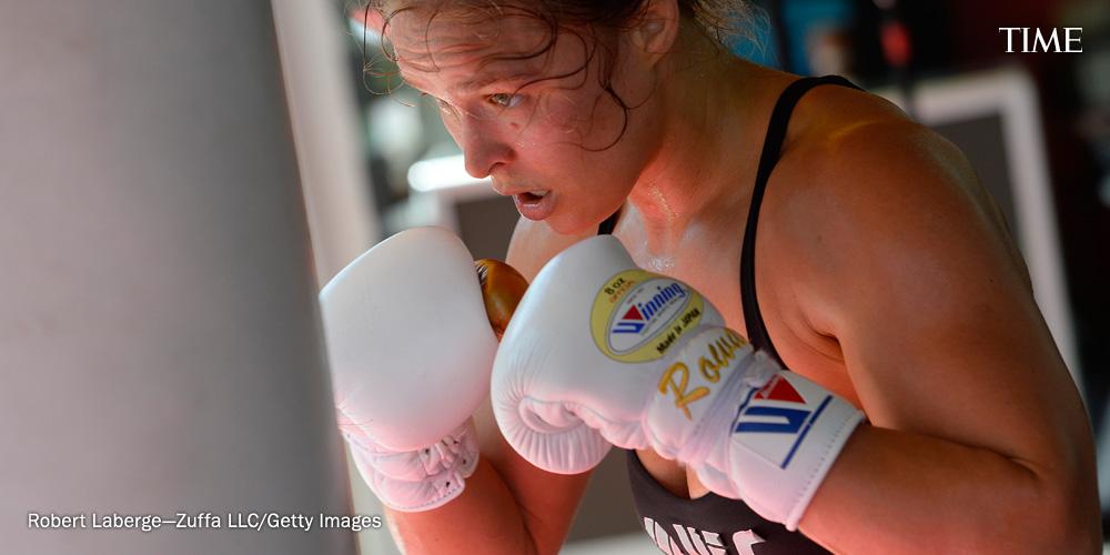 TIME's tweet photo. Ronda Rousey has the best response to people who think her body is too masculine http://t.co/x60WAFbJ4F http://t.co/gyi3XVgC55