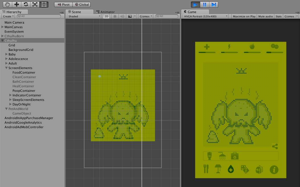 #screenshotsaturday #Cthulhu #Lovecraft #unity3d #virtualPet #indiedev #android play.google.com/store/apps/det…