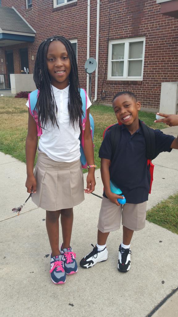 My Grands on There First Day Of School.