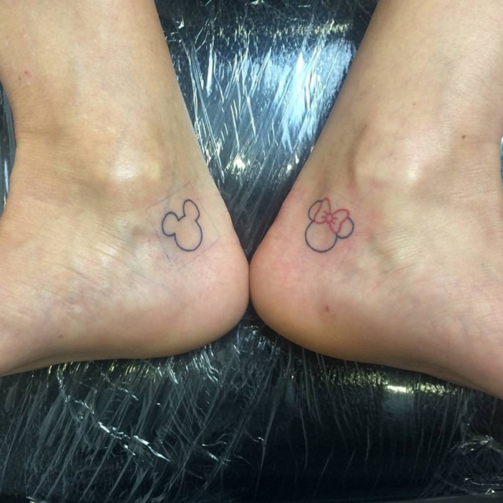 Couples’ Mickey & Minnie Tattoo Ideas