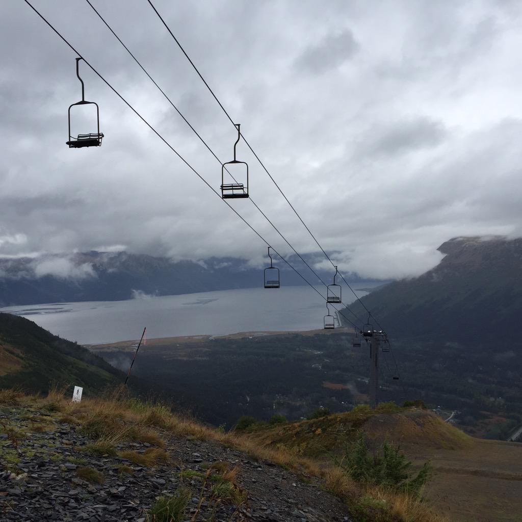Megan_J_Webb's tweet photo. Rainy day ☔️ at the Alyeska Climbathon in Girdwood 🗻 #leteverywomanknow http://t.co/DGDDQps1aE
