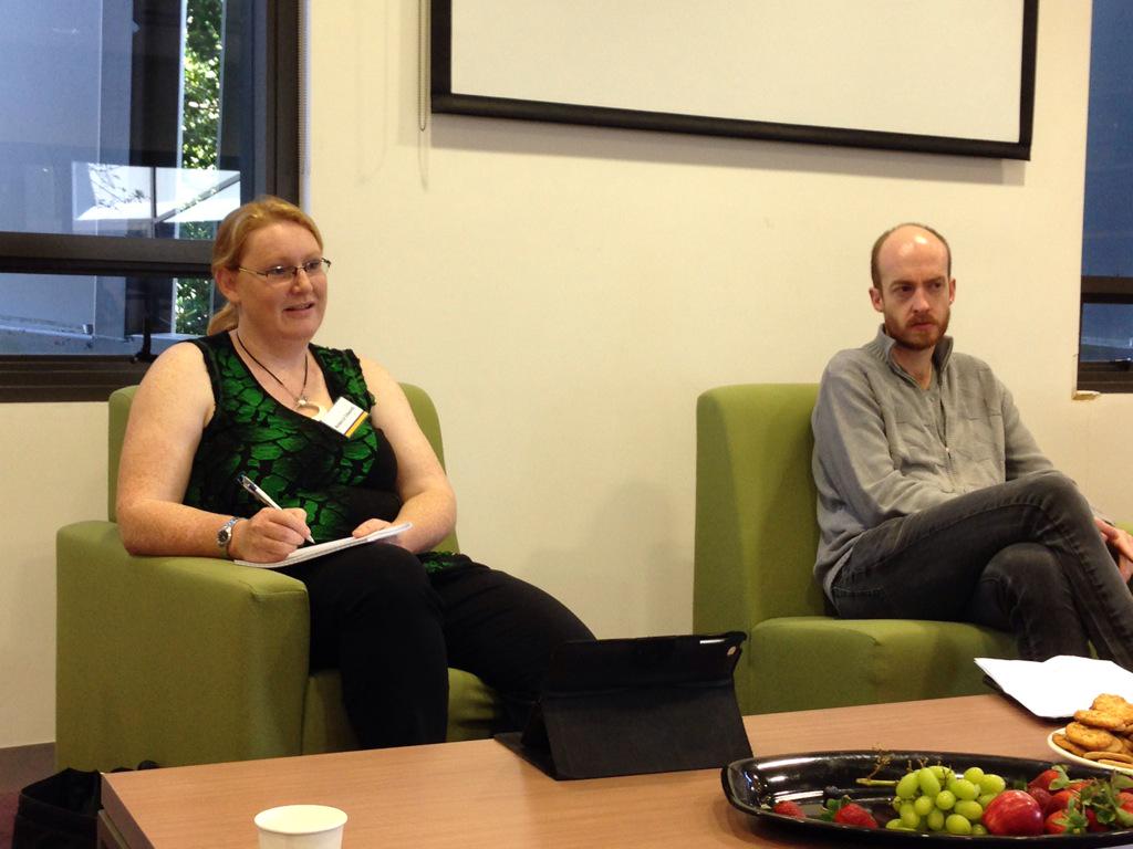 ADRResearch's tweet photo. Rebecca Edwards @latrobelaw and facilitator @drjoncrowe discussing #mediation at VCAT #ADRroundtable http://t.co/ThJVWwY6Cd