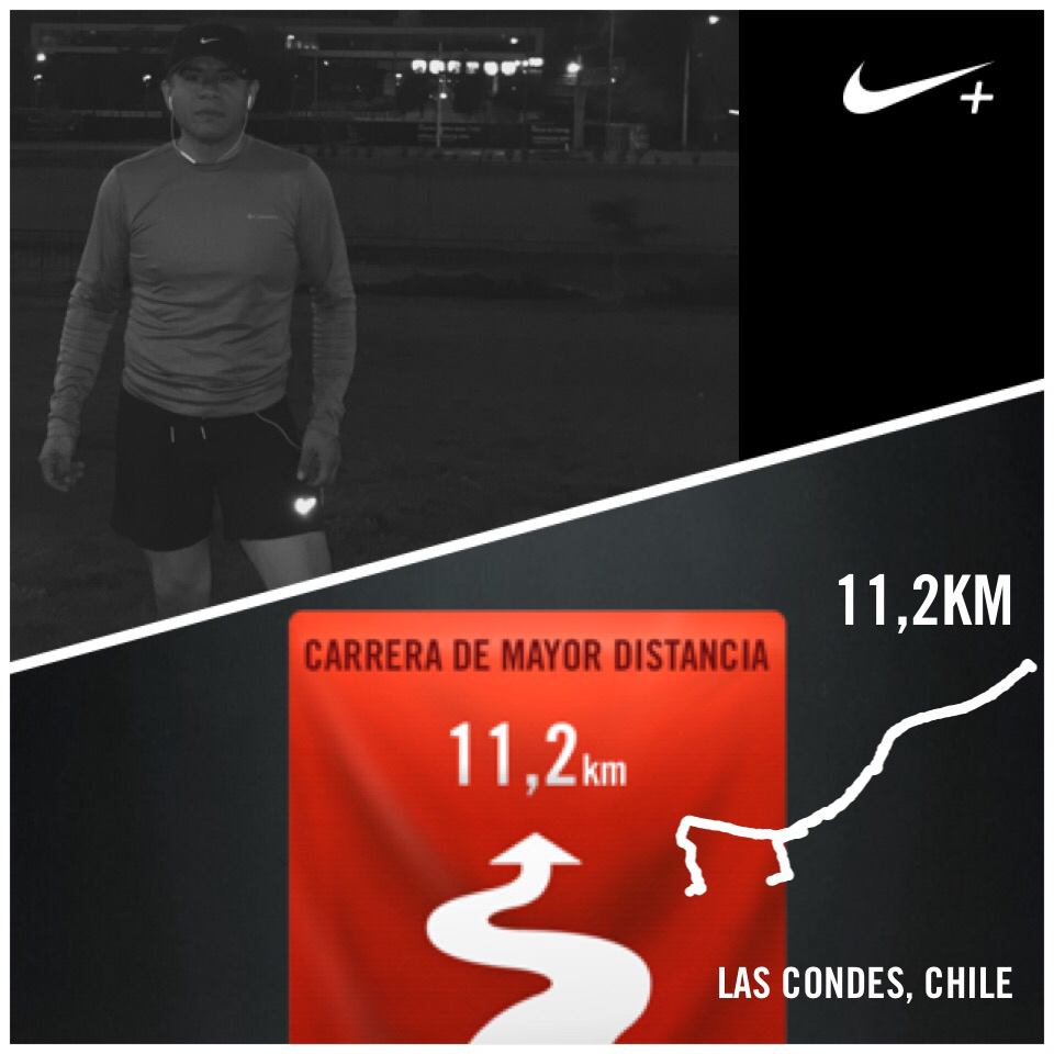 dlgsystems's tweet photo. Quemando calorias🏃🏻😜 Acabo de correr 11,2 km a un ritmo de 7'32''/km con Nike+. #nikeplus http://t.co/hmBUhCWisj