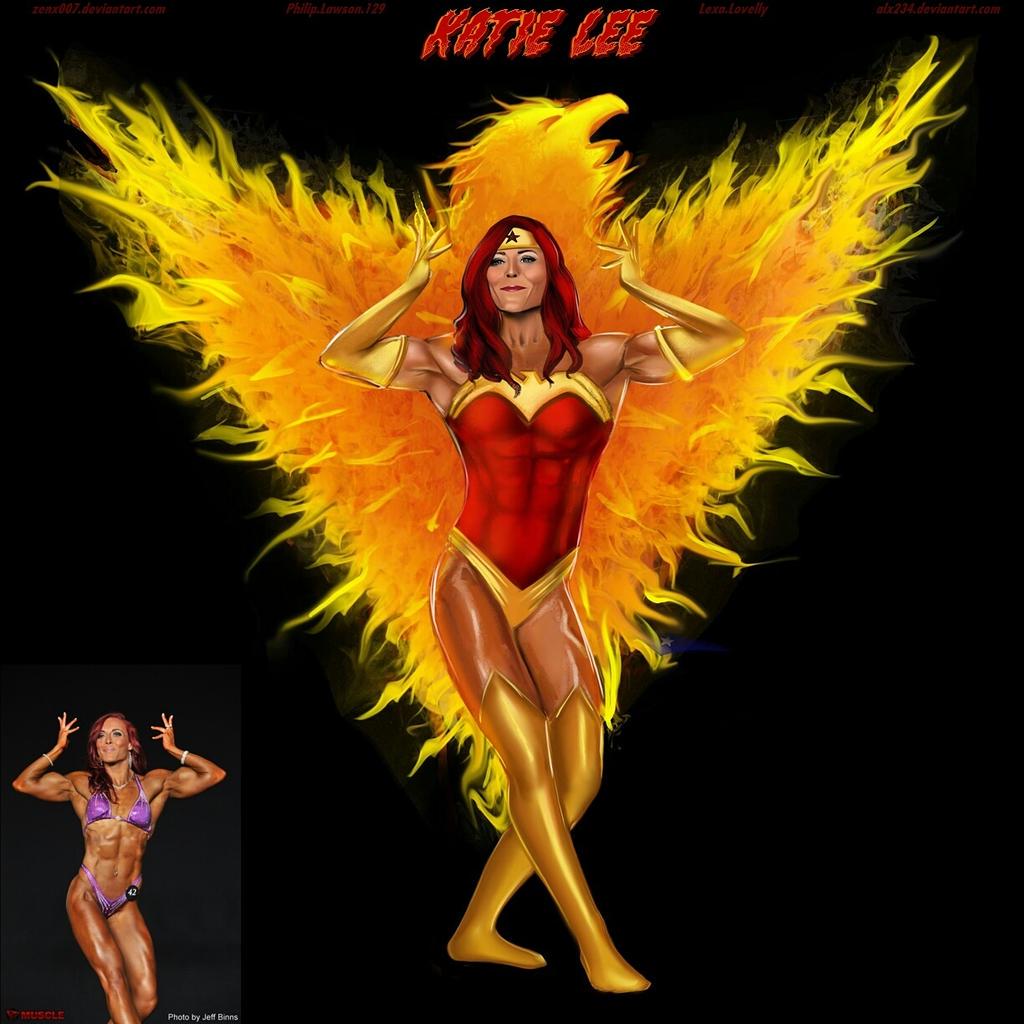 ...AND Happy Birthday to WONDER PHOENIX Katie Lee ALSO painted by Lexa Lovelly :D Photo by  