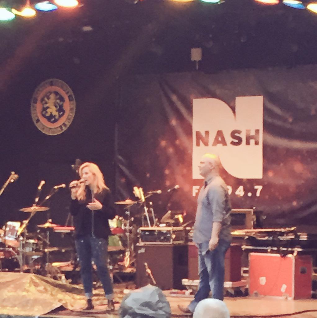 Lhope1's tweet photo. The best radio hosts on the planet @NASHFM947NY!!! @thekellyford @JesseAddy! Love you guys! #NASHSummerBash http://t.co/XOvUd3euhX