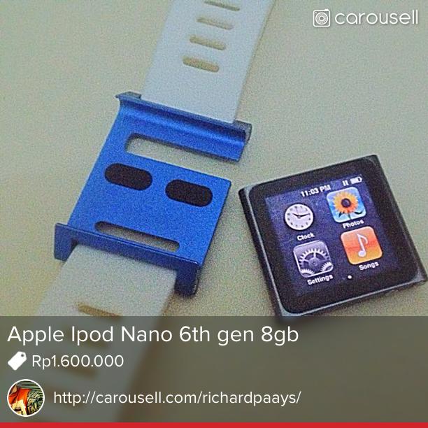 RichardPaays's tweet photo. Selling Apple Ipod Nano 6th gen 8gb Rp1.600.000 http://t.co/d0UAKnJHyj #carousell @carousell_id http://t.co/gu6JqZe5lQ