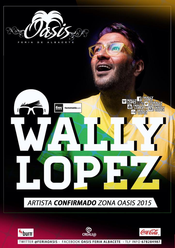 VEN A VER A #WALLYLOPEZ EN DIRECTO EN <a href="/FERIAOASIS/">ZONA OASIS ALBACETE</a>❗
CONSIGUE TU ENTRADA AHORA x 9€+🍸!!
ULTIMAS HORAS ❕
rrpp 610816854