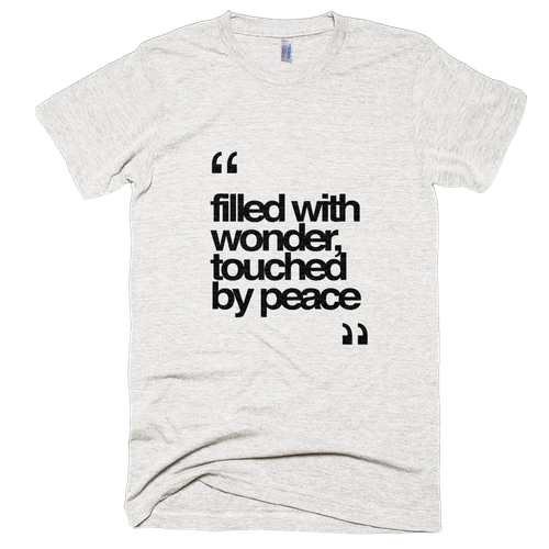agentofcalm's tweet photo. Help us spread some calm today? The Wonder &amp; Peace T-Shirt by Agents Of Calm http://t.co/xPATT6k2HR #calm #peace http://t.co/9Oh2zdLt2j