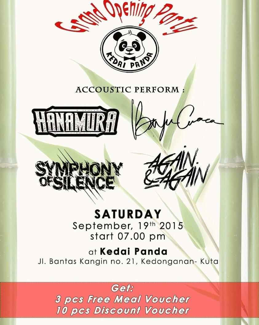 Hey acoustic version at kedai panda grand opening party