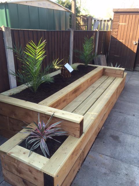 Sleeper planter bench hotsell