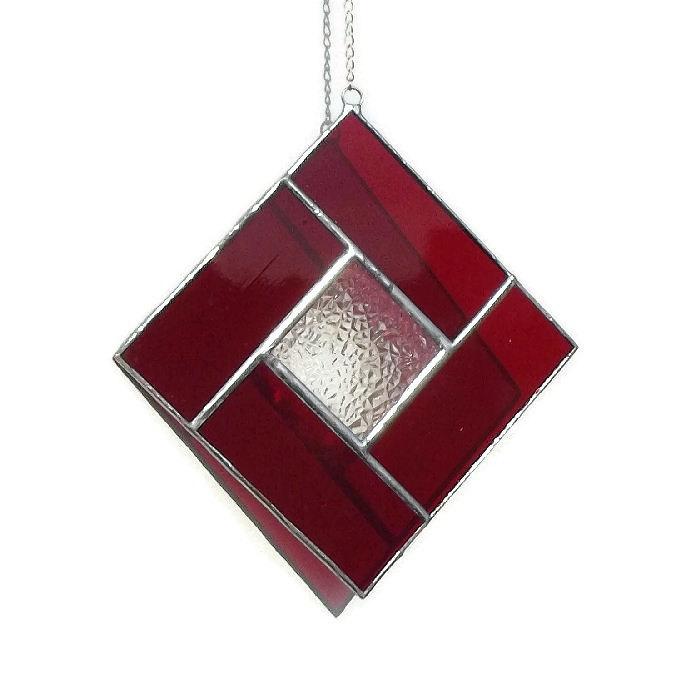 plot15a's tweet image. Red Stained Glass Suncatcher, Geometric Stained Glass Suncatcher… etsy.me/16dm8I0 #Christmas #RubyBirthstone
