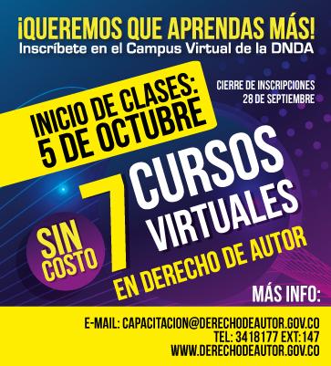 Ministerio_TIC's tweet image. Si vives del arte y la cultura, inscríbete a los Cursos virtuales en #DerechoDeAutor. tinyurl.com/pexh8hx