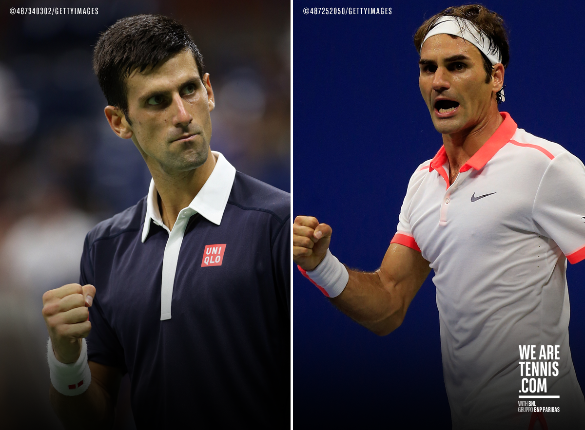 WeAreTennisITA's tweet photo. N°1 vs N°2; solidità vs eleganza; #Djokovic vs #Federer: è la Finale più bella! Ore 22, Arthur Ashe Stadium #USOpen http://t.co/OMZByfXHvQ
