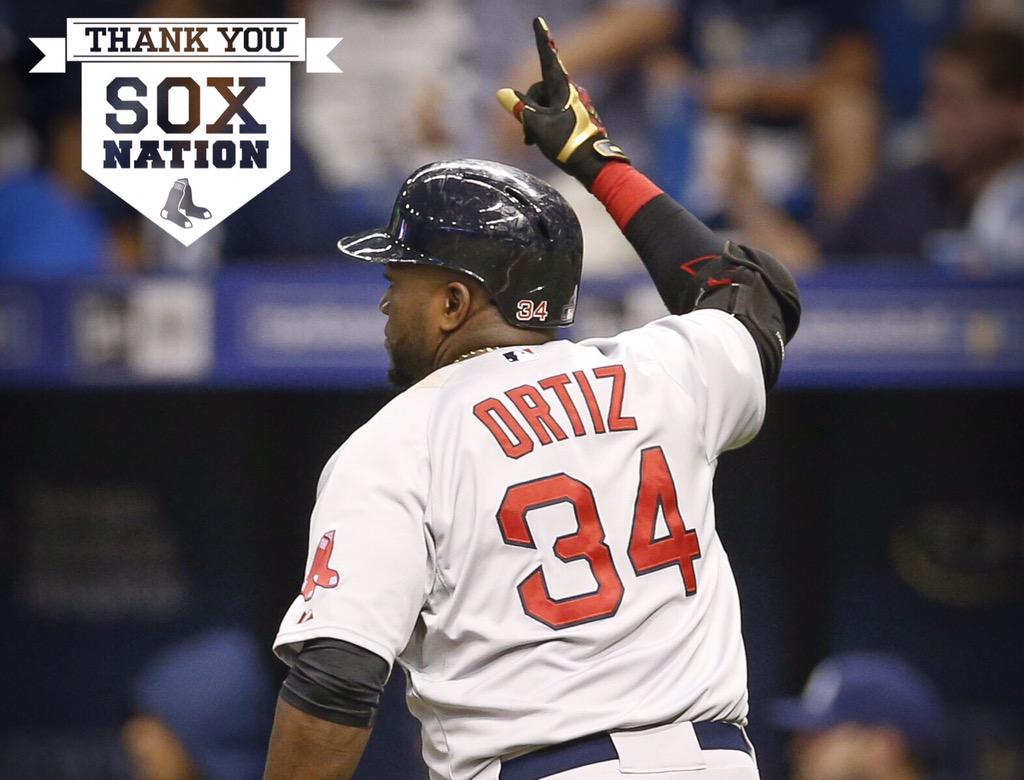 RedSox's tweet photo. In honor of Mr. 500, @davidortiz, we'll give away a prize for every 34 RT's this tweet receives! #ThankYouSoxNation http://t.co/2d8NV2sZrS